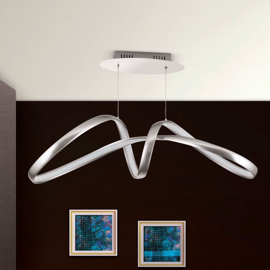 LED pendel dæmpbar CIRCUS LED/36W/230V sølvfarvet