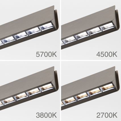 LED pendel dæmpbar TARA LED/44W/230V 2700/3800/4500/5700K mat krom