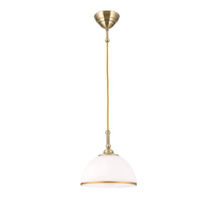 Pendel OLD LAMP 1xE27/40W/230V hvid/messing