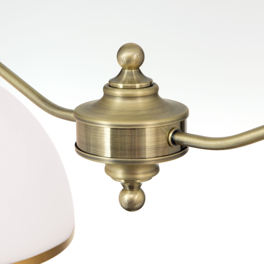 Pendel med kædeophæng OLD LAMP 2xE27/40W/230V hvid/messing