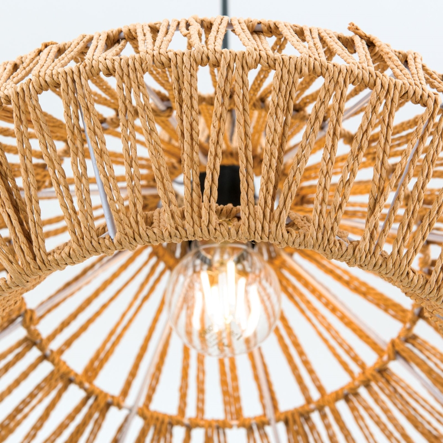 Pendel BASKET 1xE27/40W/230V diameter 40 cm hemp
