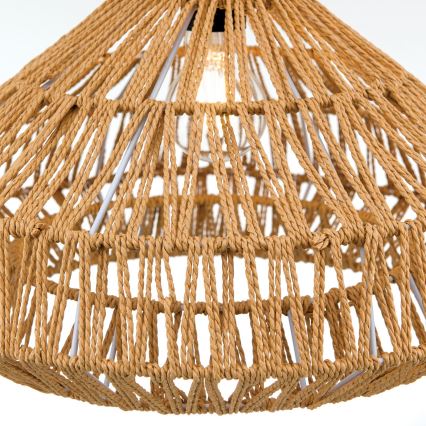 Pendel BASKET 1xE27/40W/230V diameter 40 cm hemp