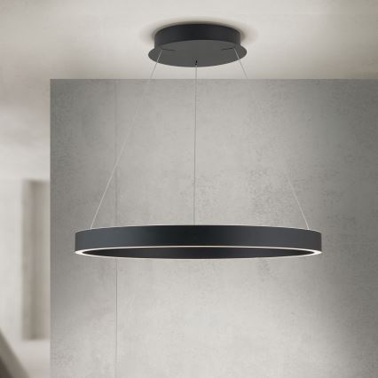 dæmpbar LED-pendel på kabel KOLK LED/60W/230V 2700/3000/4000K Ø 60 cm sort