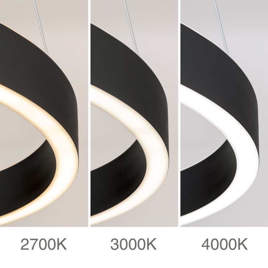 dæmpbar LED-pendel på kabel KOLK LED/60W/230V 2700/3000/4000K Ø 60 cm sort