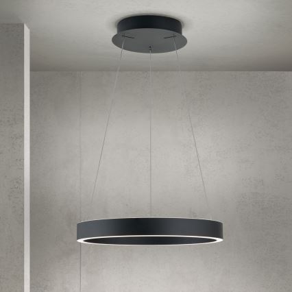 LED dæmpbar pendel på kabel KOLK LED/40W/230V 2700/3000/4000K Ø 40 cm sort