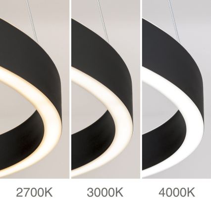LED dæmpbar pendel på kabel KOLK LED/40W/230V 2700/3000/4000K Ø 40 cm sort