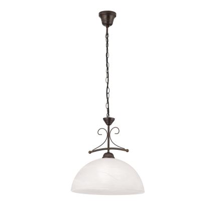 Orion - Kædeophængt lysekrone RULA 1xE27/40W/230V Ø 35 cm hvid/bronze