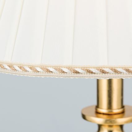 Bordlampe FONSA 1xE27/60W/230V 61 cm hvid/guldfarvet