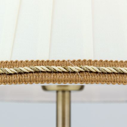 Bordlampe TONIA 1xE27/60W/230V diameter 25 cm hvid/bronze