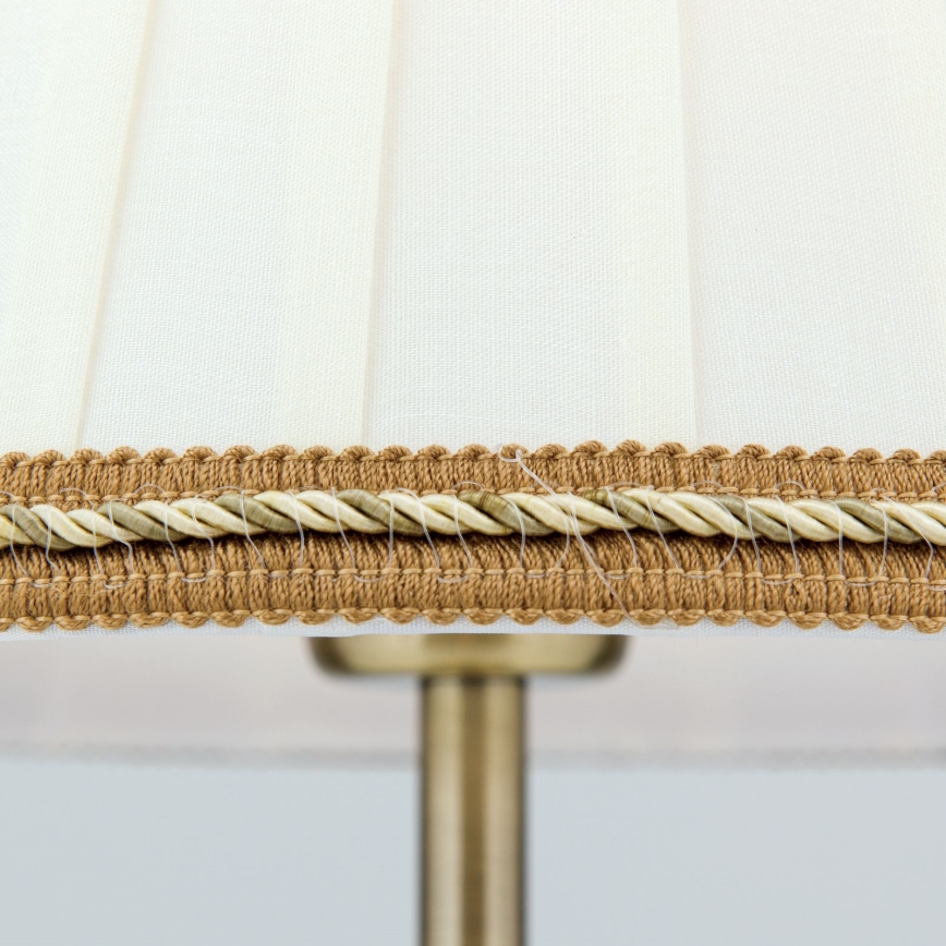 Bordlampe TONIA 1xE27/60W/230V diameter 25 cm hvid/bronze