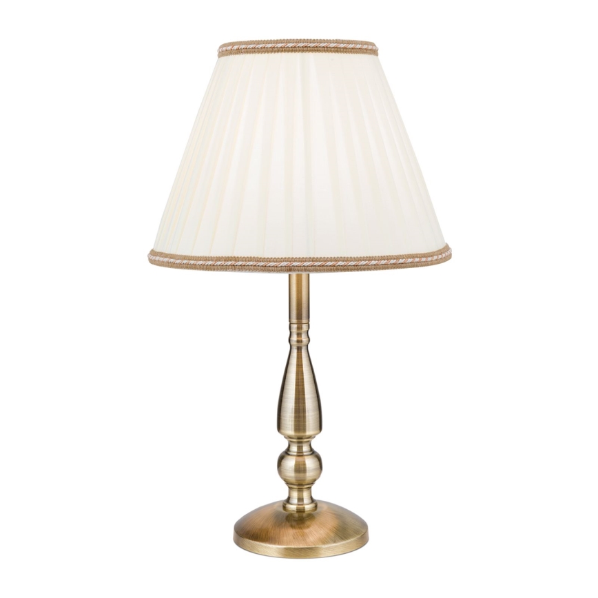 Bordlampe TONIA 1xE27/60W/230V diameter 30 cm hvid/bronze