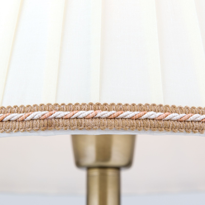 Bordlampe TONIA 1xE27/60W/230V diameter 30 cm hvid/bronze