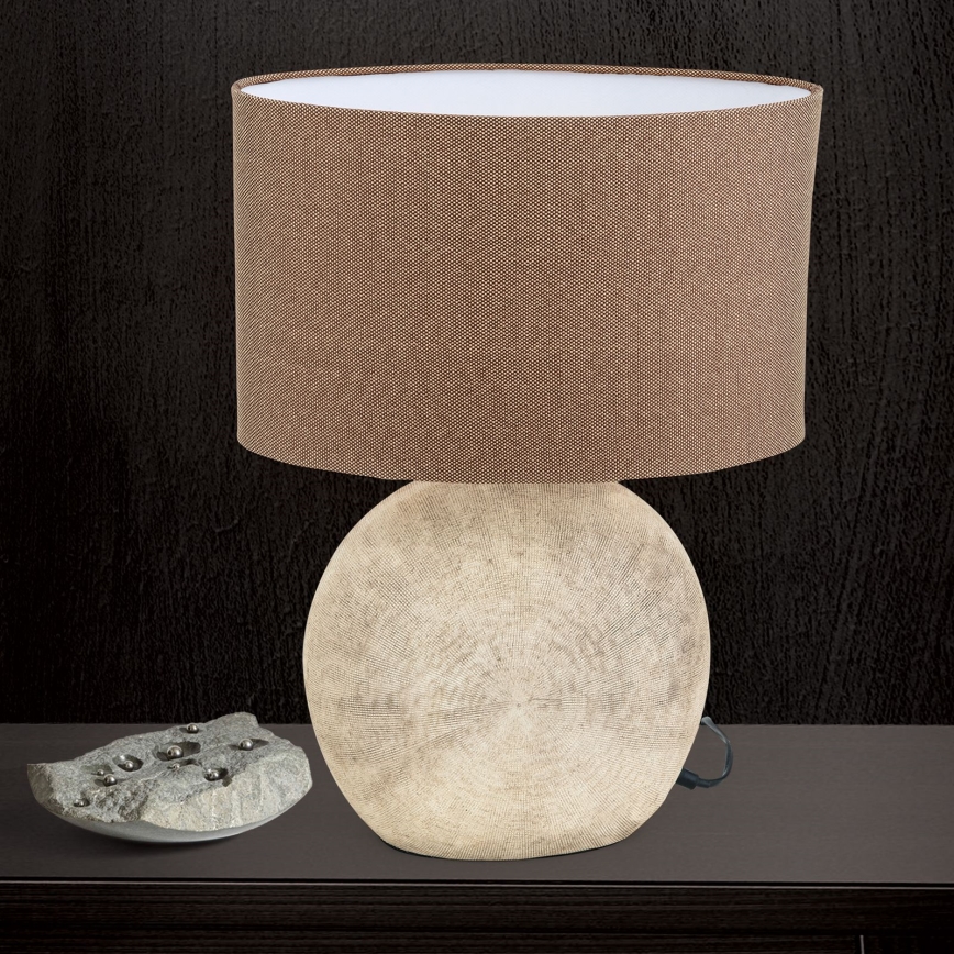 Bordlampe ETHNO 1xE27/60W/230V keramik brun/beige