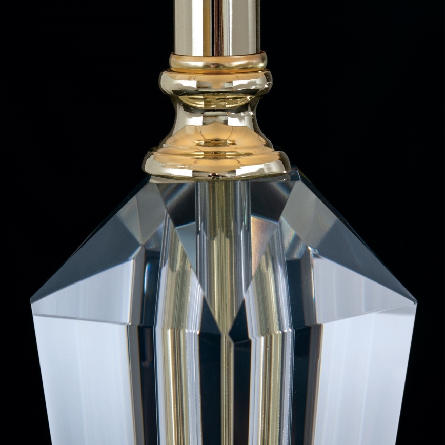 Bordlampe i krystal VERONIQUE 1xE27/60W/230V cremefarvet/guldfarvet