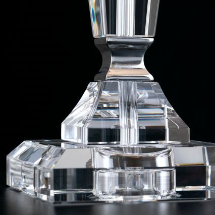 Bordlampe i krystal VERONIQUE 1xE27/60W/230V hvid/transparent