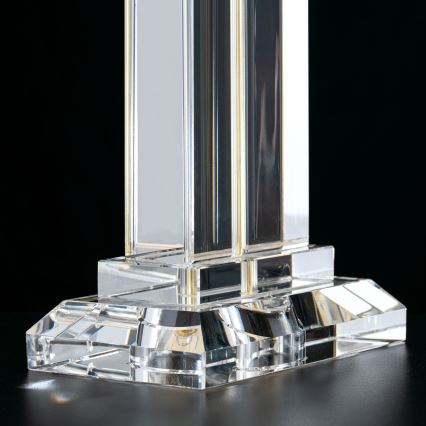 Bordlampe i krystal VERONIQUE 1xE27/60W/230V cremefarvet/transparent