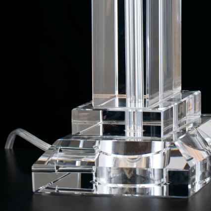 Bordlampe i krystal VERONIQUE 1xE27/60W/230V hvid/transparent