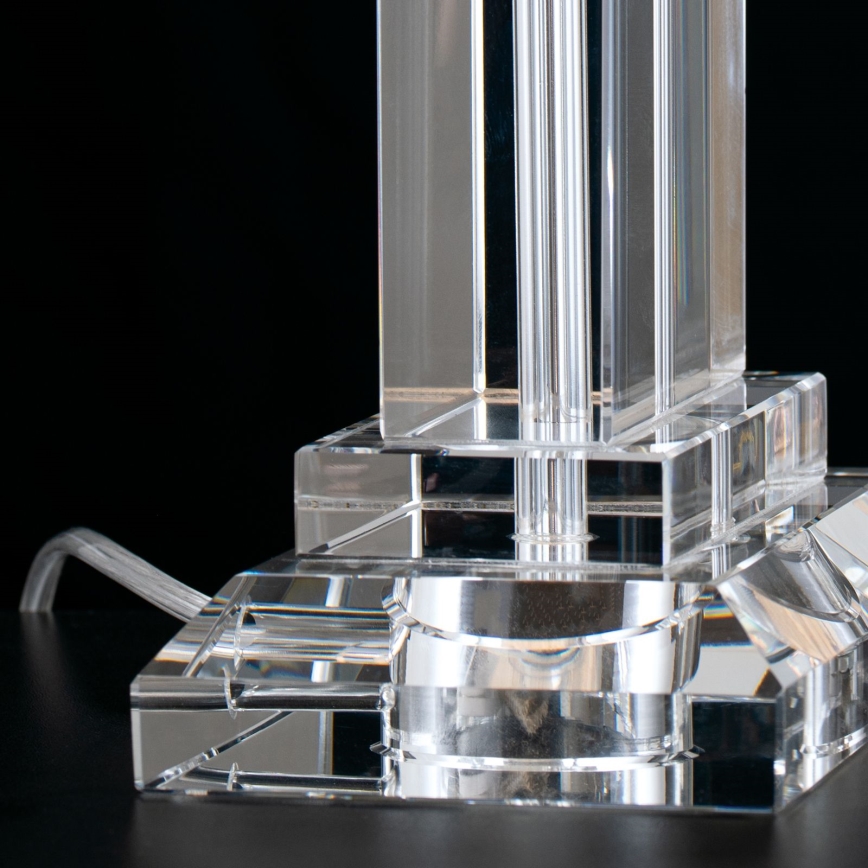 Bordlampe i krystal VERONIQUE 1xE27/60W/230V hvid/transparent