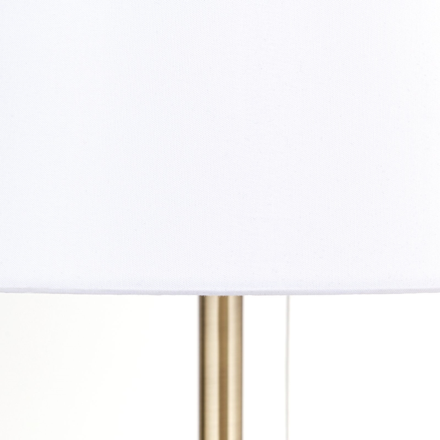 Bordlampe med USB-port LUDWIG 1xE27/40W/230V 50 cm hvid/guldfarvet