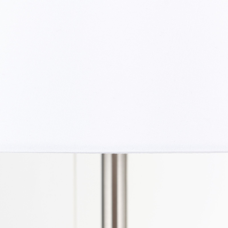 Bordlampe med USB-port LUDWIG 1xE27/40W/230V 50 cm hvid/mat krom