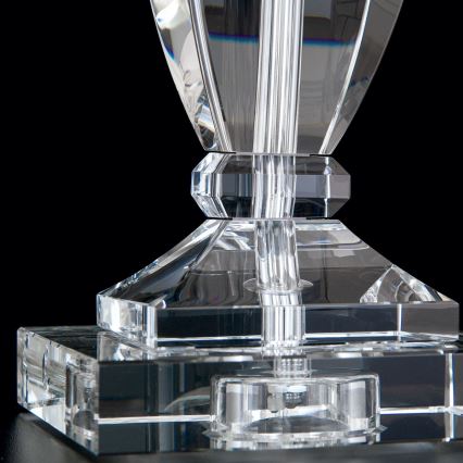 Bordlampe i krystal POKAL 1xE27/60W/230V hvid/transparent