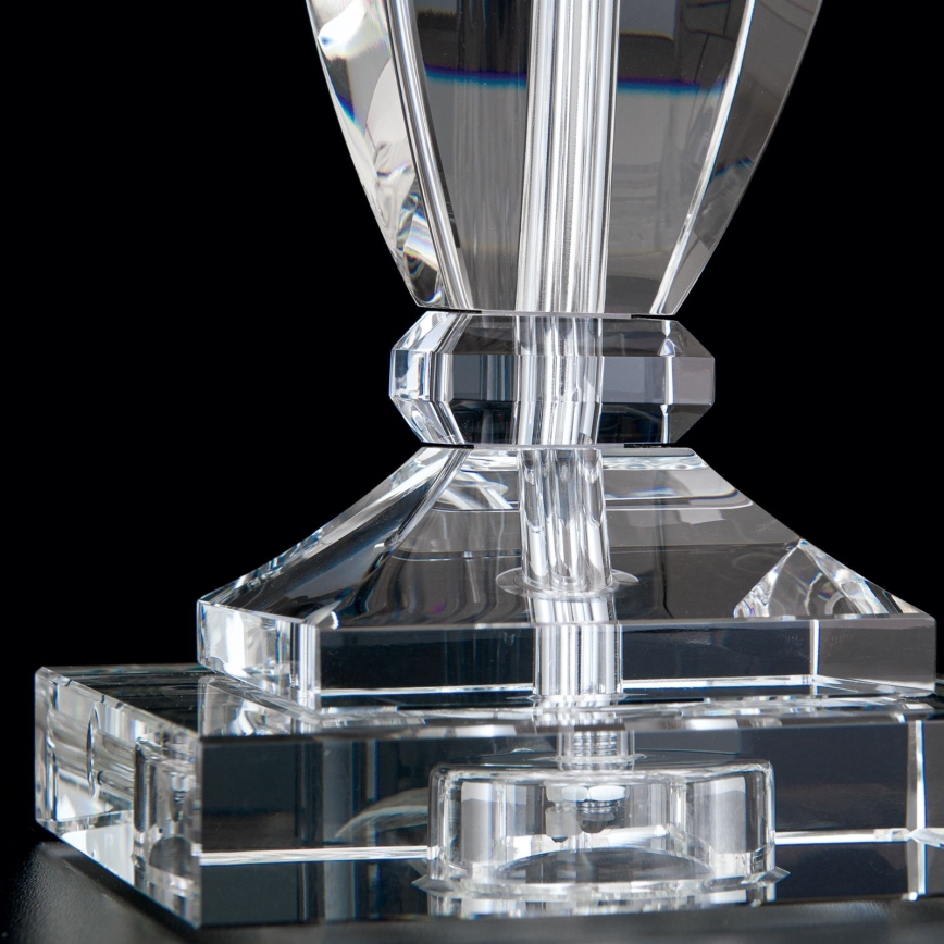 Bordlampe i krystal POKAL 1xE27/60W/230V hvid/transparent