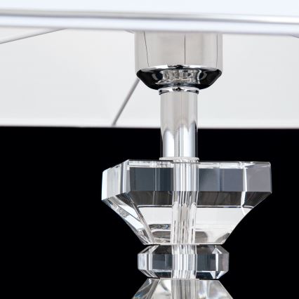 Bordlampe i krystal POKAL 1xE27/60W/230V hvid/transparent