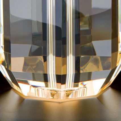 Bordlampe i krystal ALEXIS 1xE27/60W/230V cremefarvet/guldfarvet/transparent