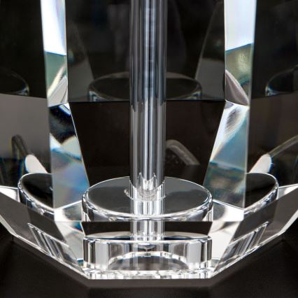 Bordlampe i krystal ALEXIS 1xE27/60W/230V hvid/skinnende krom/transparent