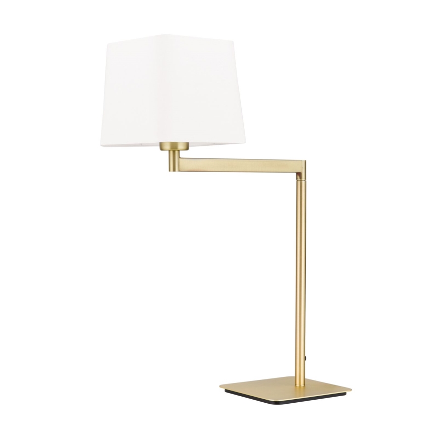 Bordlampe CARLTON 1xE27/40W/230V hvid/guldfarvet