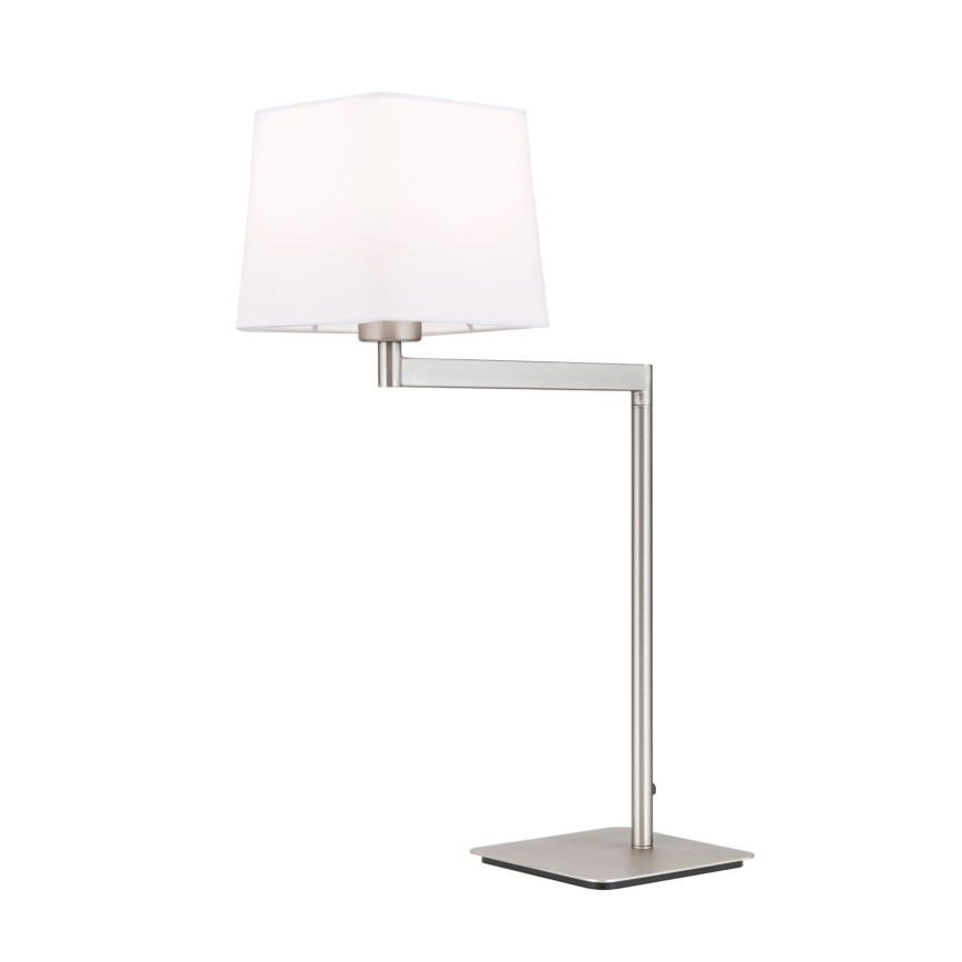 Bordlampe CARLTON 1xE27/40W/230V hvid/mat krom