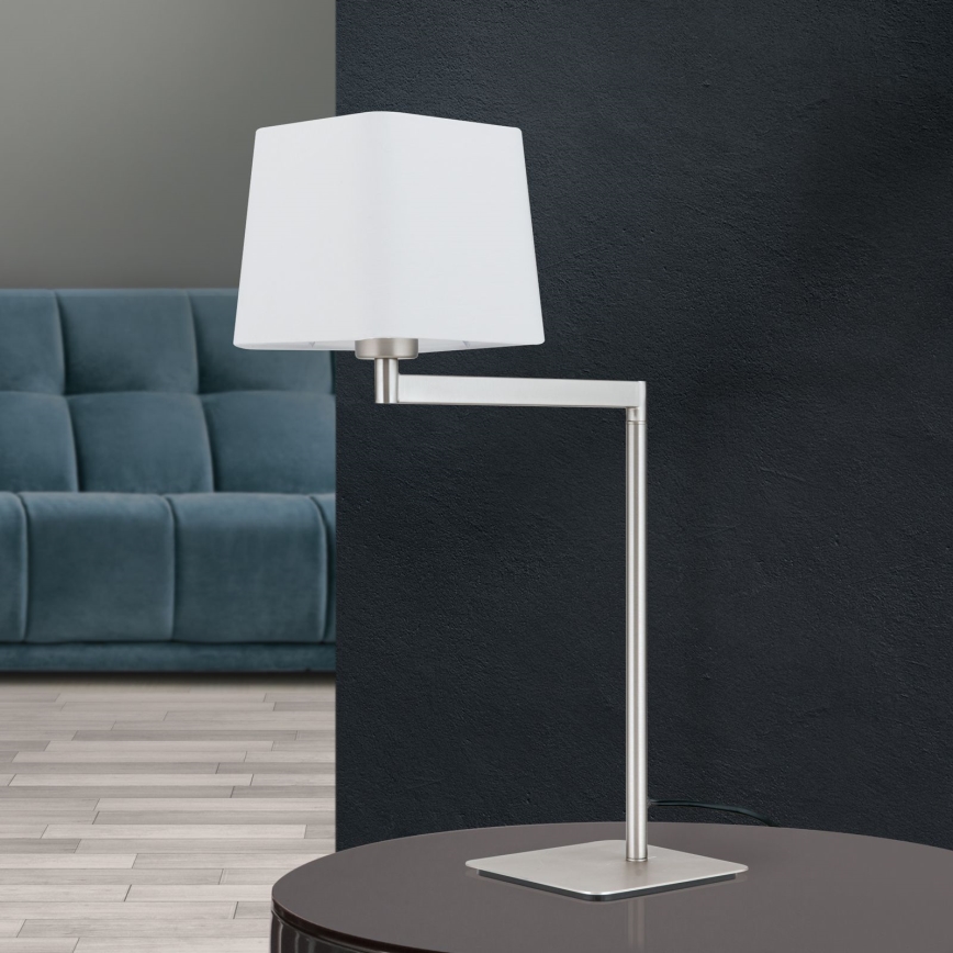 Bordlampe CARLTON 1xE27/40W/230V hvid/mat krom