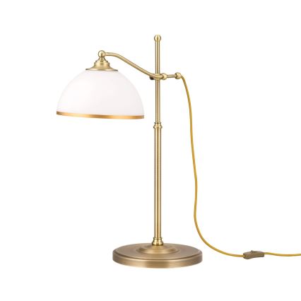 Bordlampe OLD LAMP 1xE27/40W/230V 65 cm hvid/messing