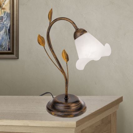 Bordlampe SISI 1xE14/40W/230V bronze/patina