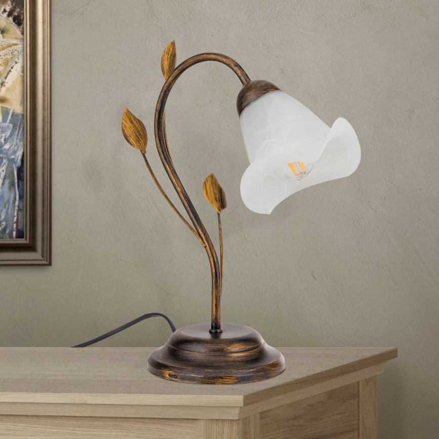 Bordlampe SISI 1xE14/40W/230V bronze/patina