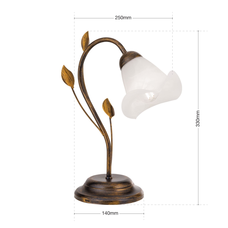 Bordlampe SISI 1xE14/40W/230V bronze/patina