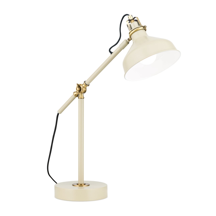 Bordlampe SCHILLER 1xE27/40W/230V cremefarvet/bronze