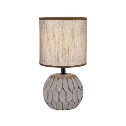 Bordlampe PINIA 1xE14/25W/230V keramik beige/grå