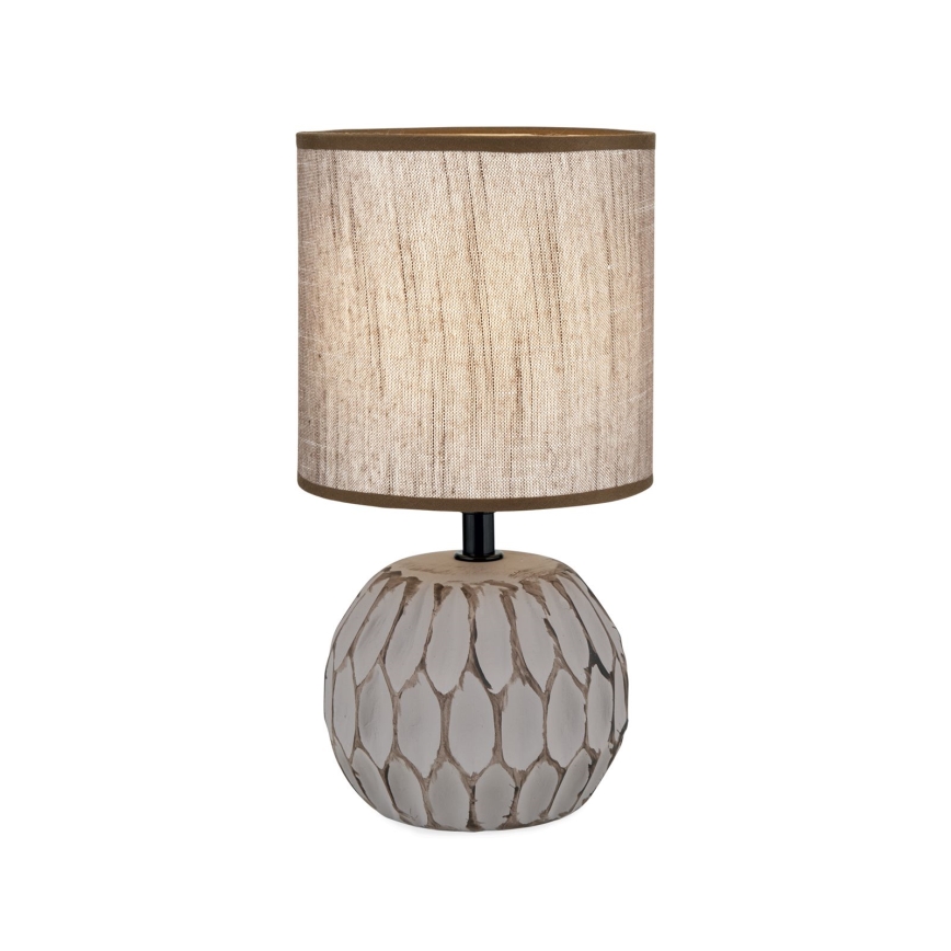 Bordlampe PINIA 1xE14/25W/230V keramik beige/grå