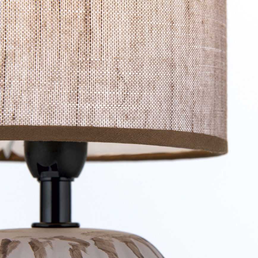 Bordlampe PINIA 1xE14/25W/230V keramik beige/grå
