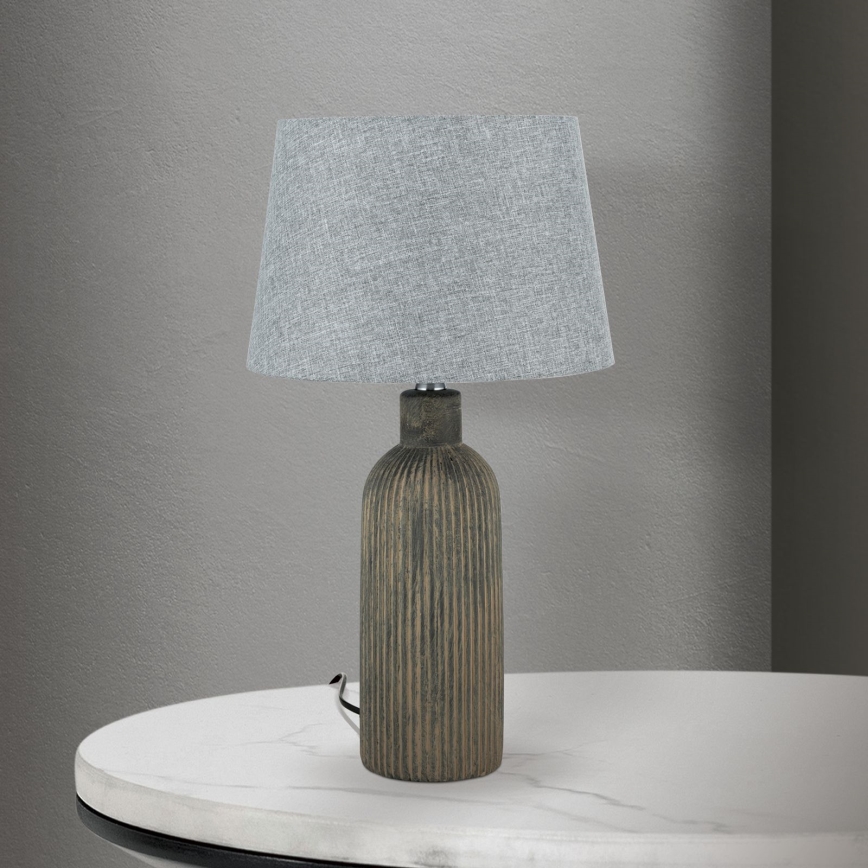 Bordlampe ORCHID 1xE27/40W/230V keramik brun/grå
