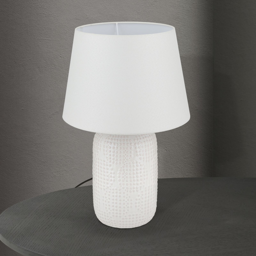 Bordlampe CORAL 1xE27/40W/230V keramik/hvid