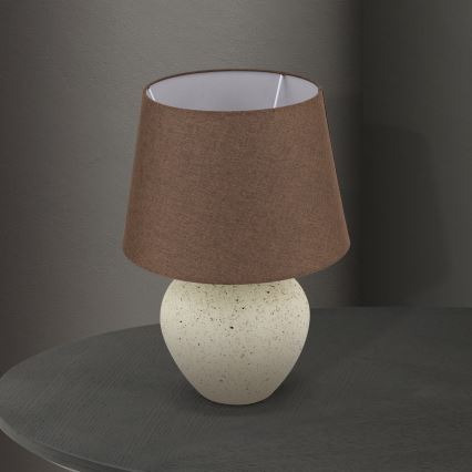 Bordlampe MASAI 1xE27/40W/230V keramik brun/beige