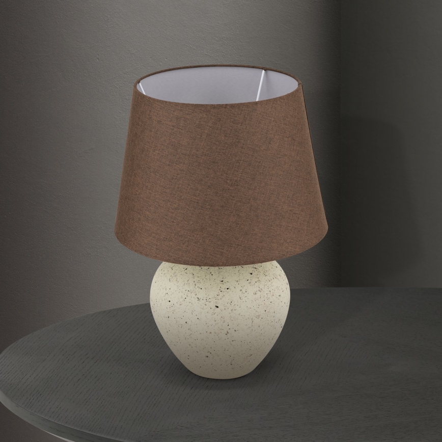Bordlampe MASAI 1xE27/40W/230V keramik brun/beige