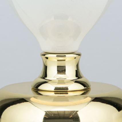 Bordlampe OVUM 1xE27/40W/230V 48 cm keramik hvid/guldfarvet