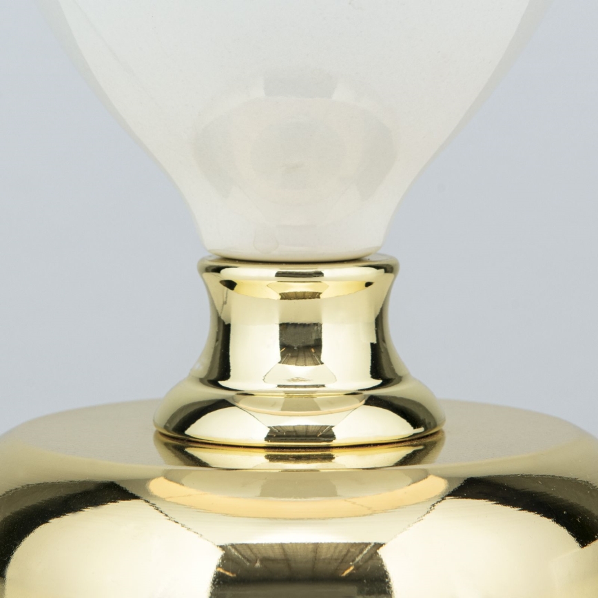 Bordlampe OVUM 1xE27/40W/230V 48 cm keramik hvid/guldfarvet