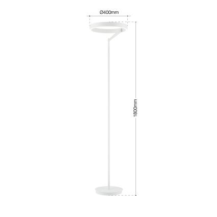 Dæmpbar LED-gulvlampe KOLK LED/40W/230V 2700/4000K hvid