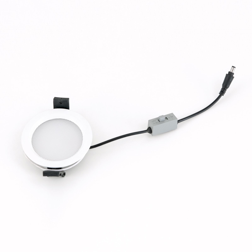 LED-dæmpbar indbygningsloftlampe til badeværelse OFFICE LED/25W/230V 3000/4000/6000K Ø 17 cm UGR19 IP44 hvid