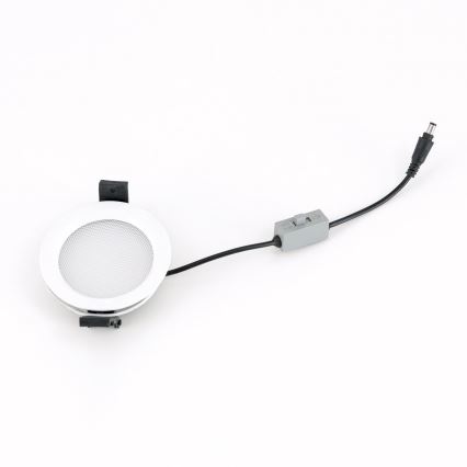 Dæmpbar LED-indbygningsarmatur til badeværelse OFFICE LED/15W/230V 3000/4000/6000K Ø 14 cm UGR19 IP44 hvid