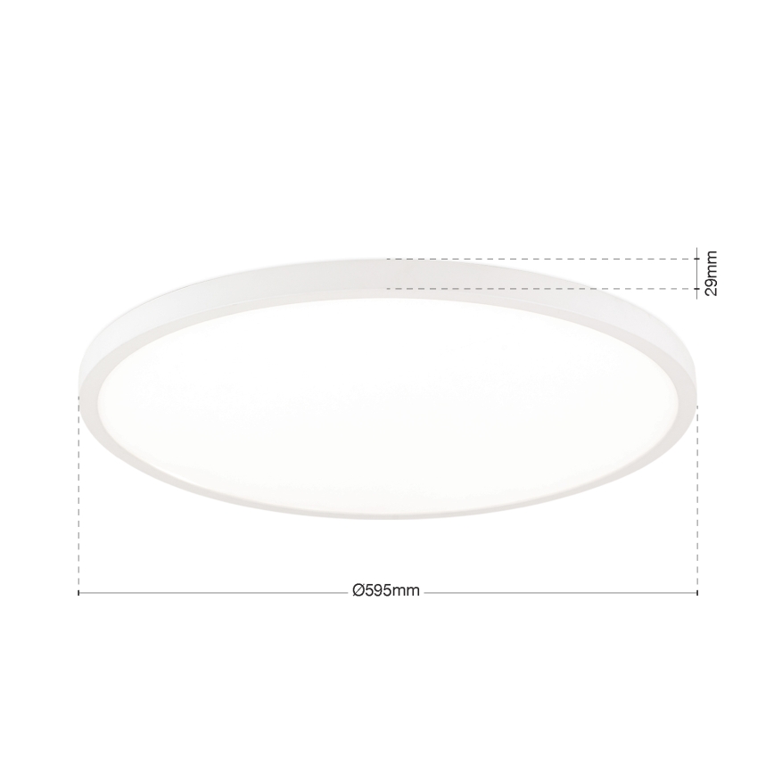Dæmpbar LED-loftlampe DISC LED/46W/230V 2700/3000/4000K Ø 60 cm hvid